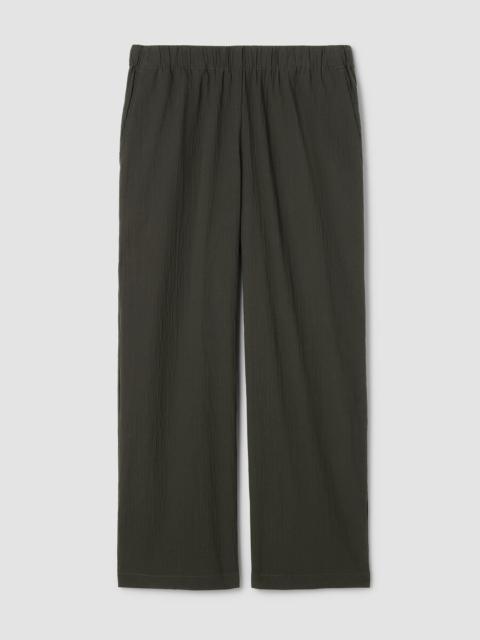EILEEN FISHER Organic Cotton Pucker Wide-Leg Pant