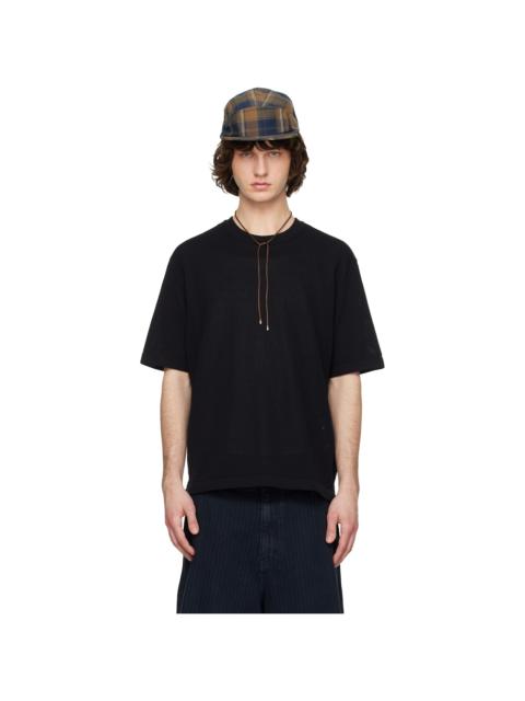 SOLID HOMME Black Knit T-shirt