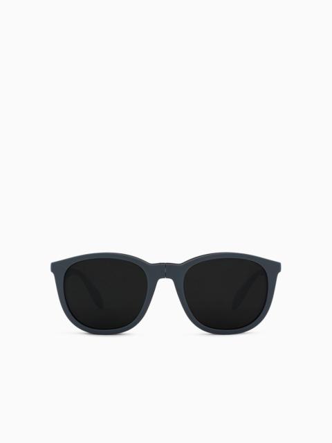 Men’s panto sunglasses with interchangeable lenses