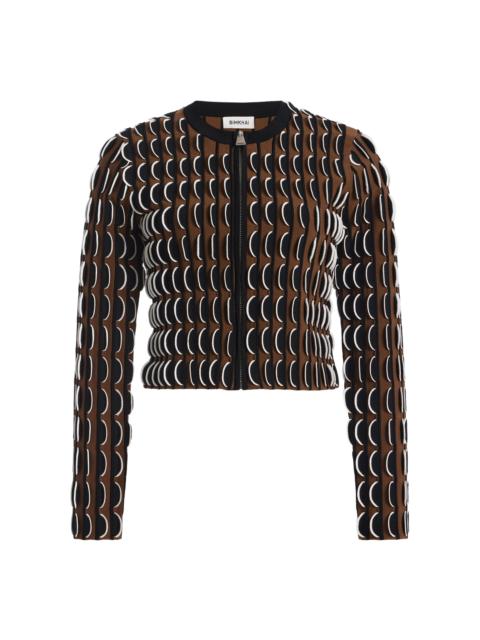 SIMKHAI Kylie Cropped Textured Cardigan multi