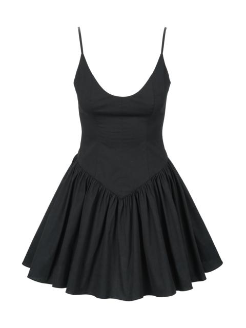 STAUD Women's Dena Stretch-Cotton Fit & Flare Minidress - Black