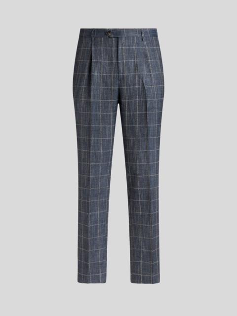 Etro CHECKED SLUB TROUSERS