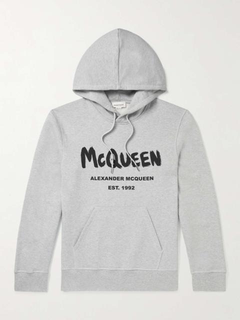 Alexander McQueen Logo-Print Cotton-Jersey Hoodie
