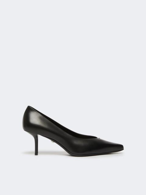 Max Mara LIGHTPUMP Smooth leather court shoes - BLACK