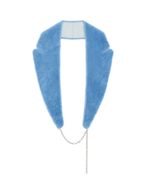 GABRIELA HEARST Elliot Coat Collar in Light Blue Shearling