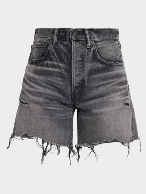 MOUSSY VINTAGE Shirley Distressed Denim Shorts