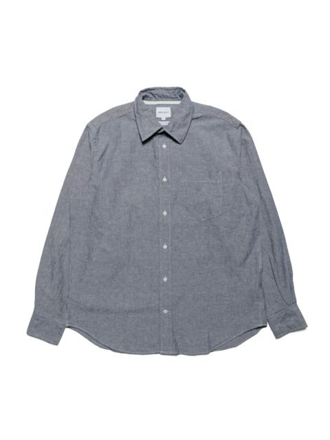Algot Relaxed Cotton Linen Shirt Dark Navy