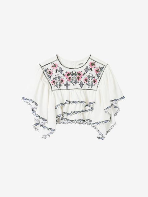 SANA EMBROIDERED CROP TOP