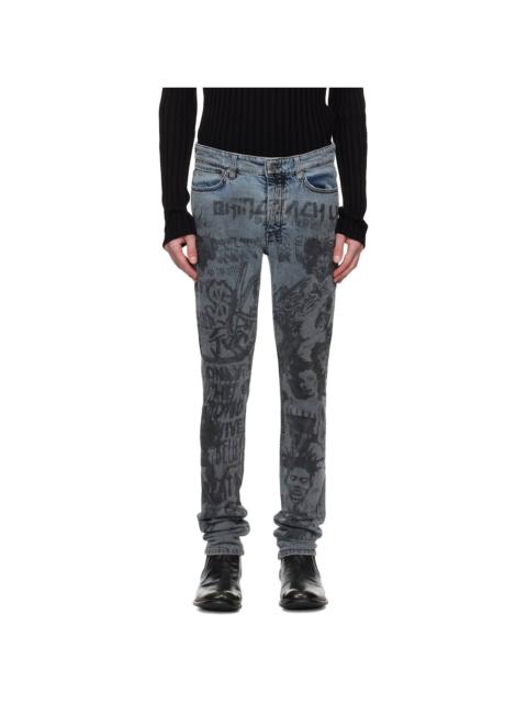 Ksubi Blue Van Winkle Champagne Sketch Jeans