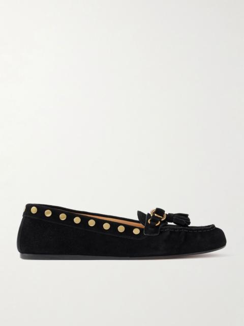 Isabel Marant Faxel embellished suede loafers Black