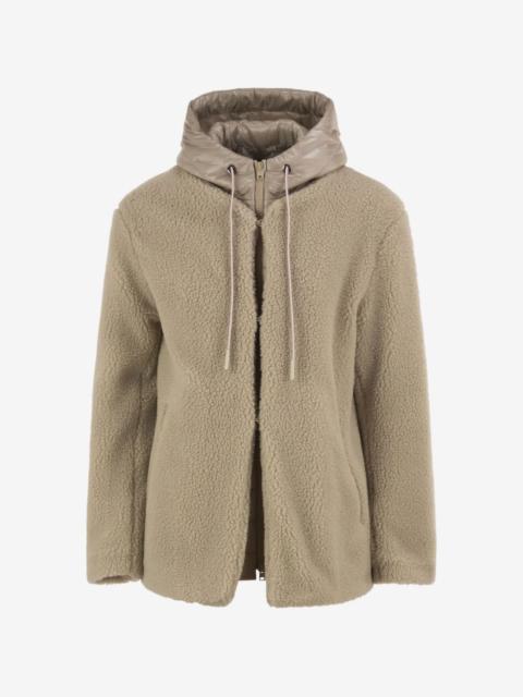 Herno hooded teddy-effect jacket