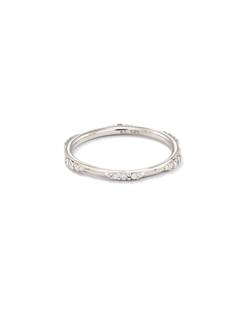 KENDRA SCOTT 0.19 ct Posey 14k White Gold Band Ring in White Diamonds