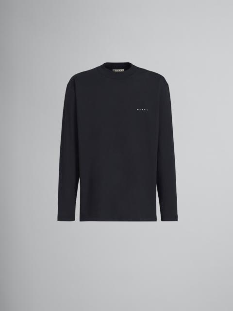 Marni BIO JERSEY LOGO EMBROIDERY LONG SLEEVE T-SHIRT
