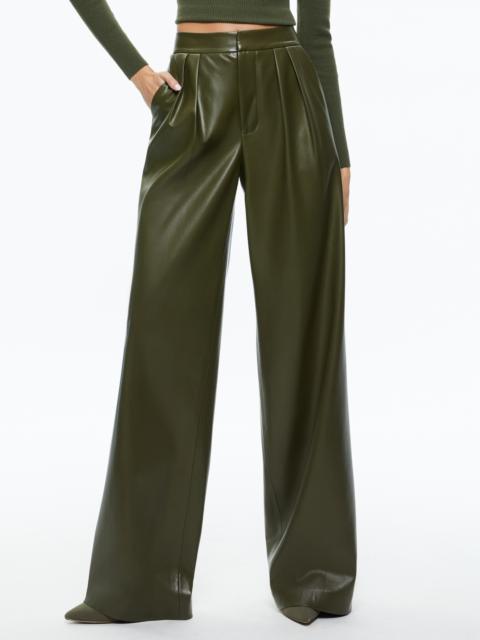 Alice + Olivia POMPEY VEGAN LEATHER PANT