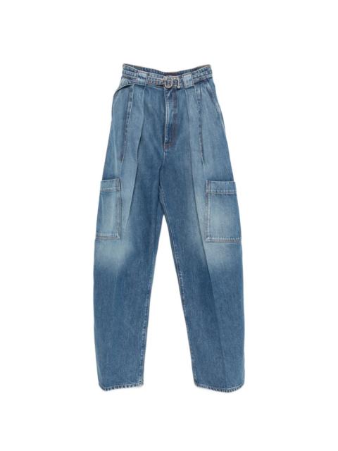 Sportmax pleated-detail cargo jeans