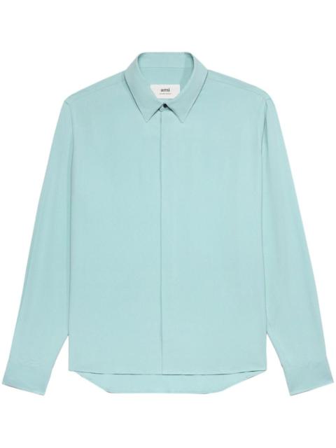 AMI Paris button-up crepe shirt
