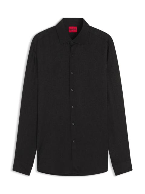 HUGO SLIM-FIT SHIRT IN JACQUARD-PATTERNED FABRIC