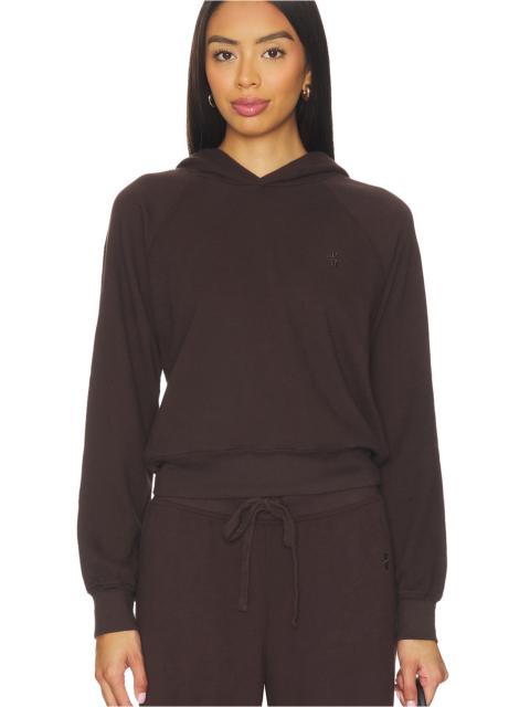 ÉTERNE Shrunken Lightweight French Terry Hoodie Sweatshirt