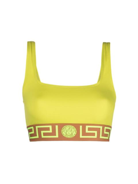 VERSACE Greca-detail bikini top