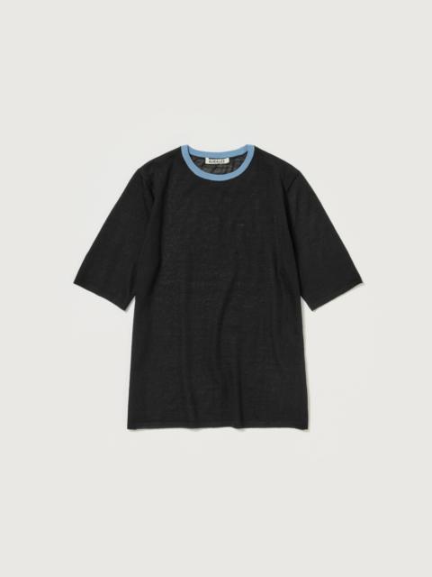 AURALEE HARD TWIST HIGH GAUGE WOOL SILK KNIT TEE