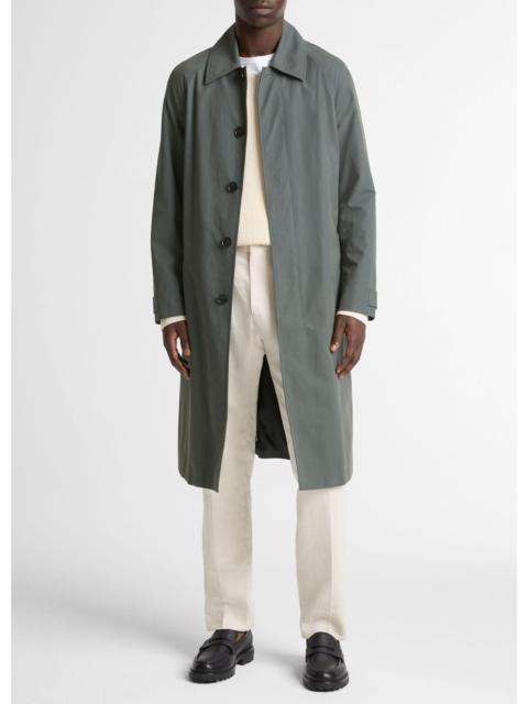 Cotton-Blend Single-Breasted Trench Coat