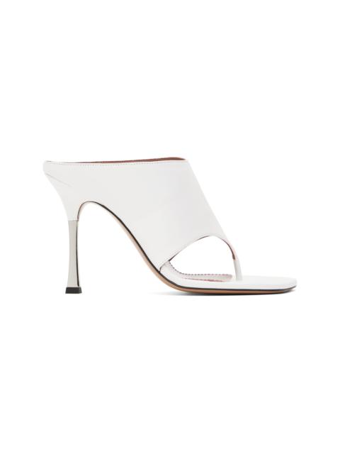 White Lorena Thong 100 Mules