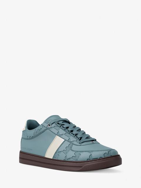 MICHAEL KORS Brady Logo Embossed Leather Sneaker