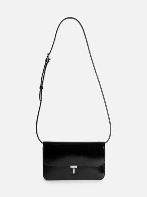 TOTEME T-LOCK GRAINED-PATENT CROSSBODY