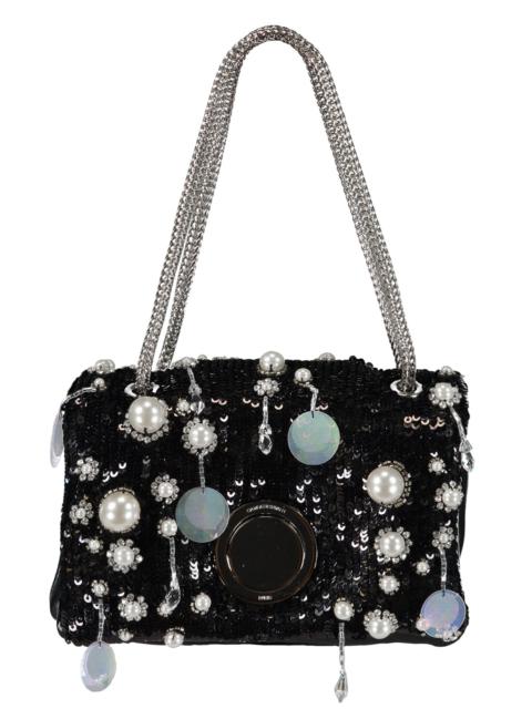 GIAMBATTISTA VALLI Mini Airbag Bag - Black Embroidered