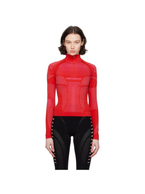 MISBHV Red & Pink Sport Europa Top