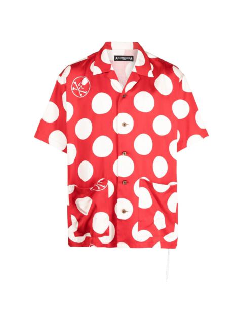 MASTERMIND WORLD polka-dot-print silk shirt