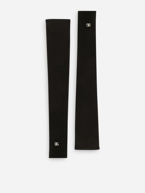 Dolce & Gabbana Long fingerless gloves with DG logo