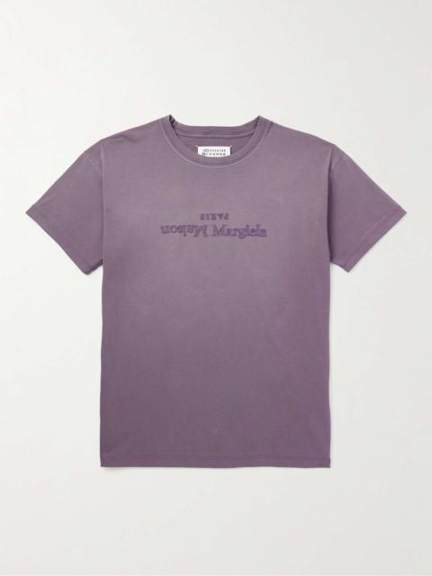 Maison Margiela Logo-Embroidered Cotton-Jersey T-Shirt