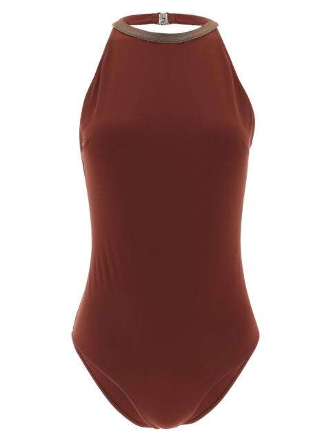Brunello Cucinelli 'Precious Collar' One-Piece Swimsuit