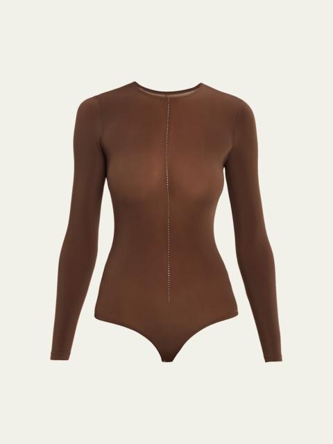 Wolford Crystal String Buenos Aires Long-Sleeve Bodysuit