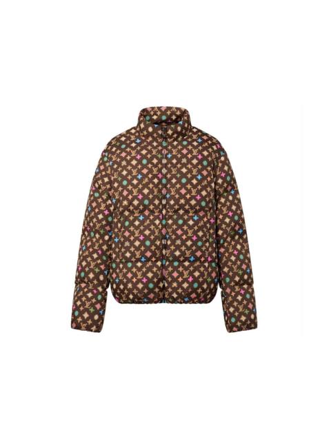 Louis Vuitton Louis Vuitton by Tyler, the Creator Monogram Printed Light Down Jacket Brown Pastel Multicolor