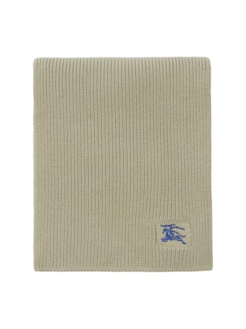 Burberry EKD-embroidered cashmere scarf