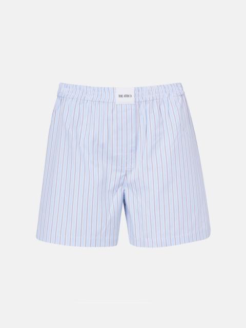 THE ATTICO Striped cotton shorts