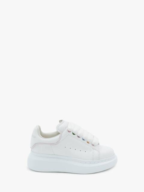 Alexander McQueen Kids Oversized Sneaker in White/multicolor
