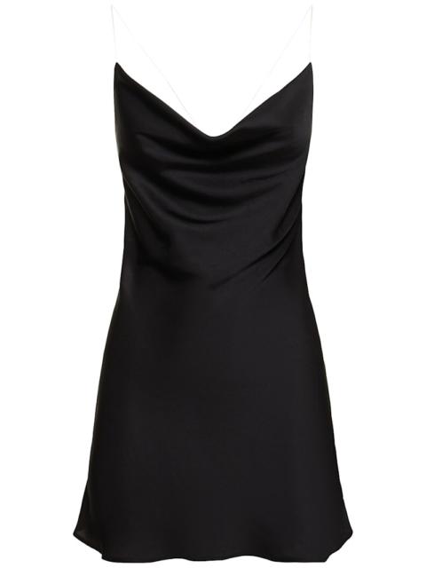 Y/Project Satin invisible strap slip mini dress
