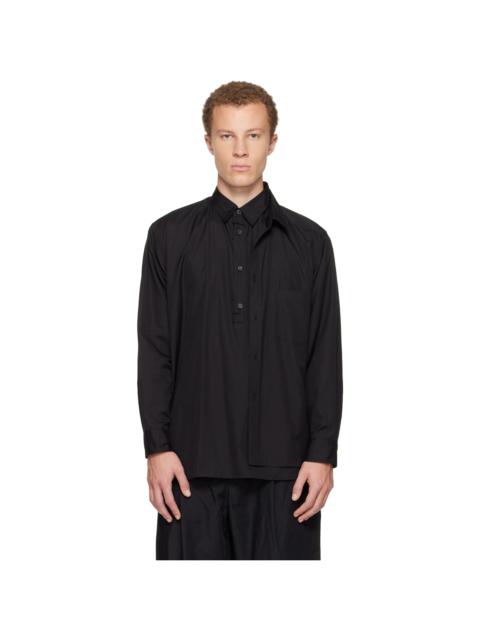 Comme des Garçons Homme Plus Black Cotton Broad Shirt