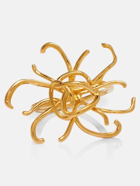 Oscar de la Renta Threaded Flower ring