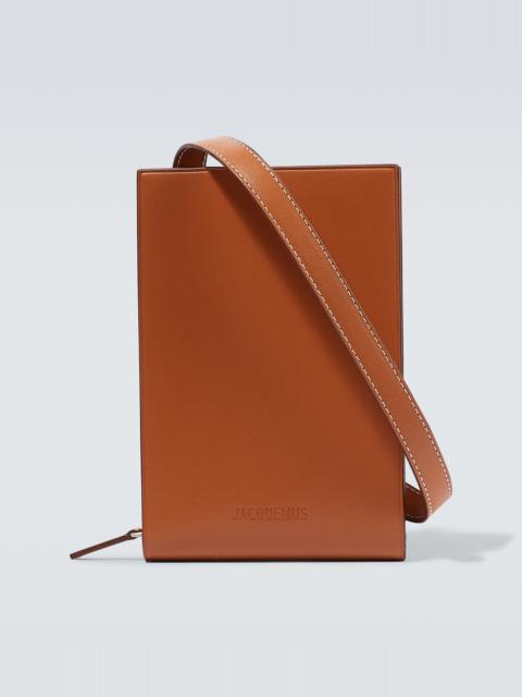 Le Gadju leather wallet with strap