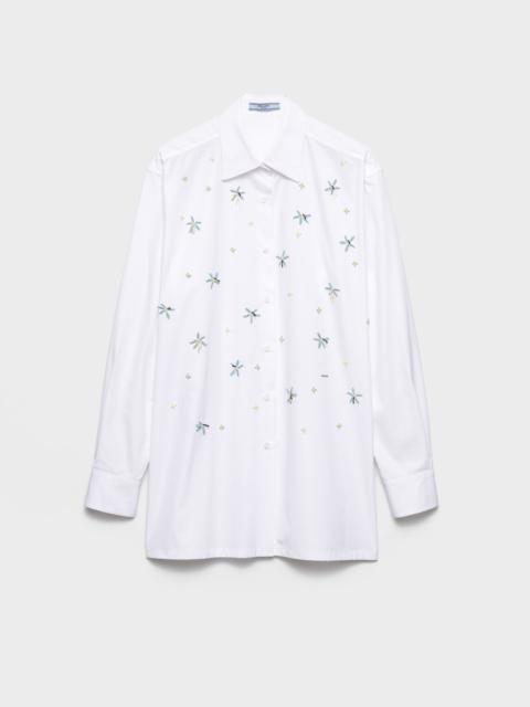 Prada Embroidered poplin shirt