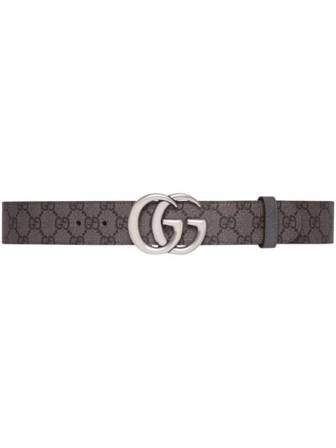 GUCCI Gucci GG Marmont Reversible Belt Grey/Black
