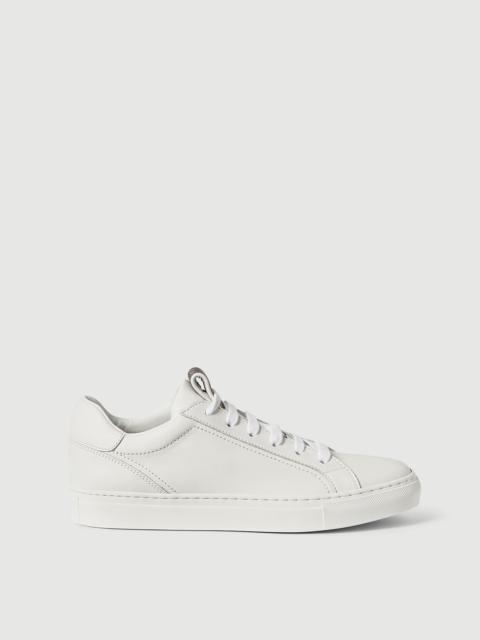 Brunello Cucinelli Matte calfskin sneakers with precious detail