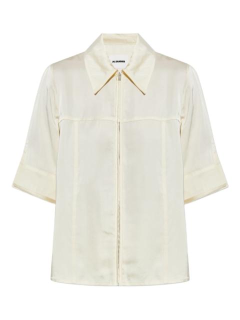 Jil Sander zip-front collared shirt
