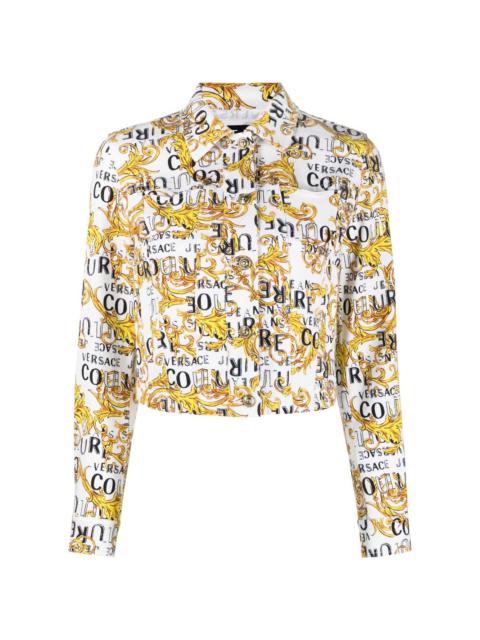 VERSACE JEANS COUTURE logo-print cropped jacket