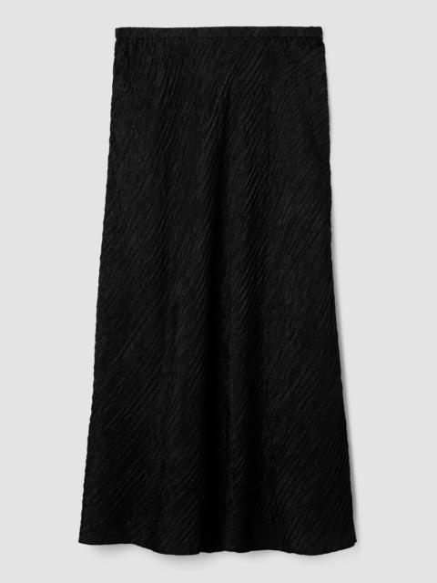EILEEN FISHER Textured Silk Jacquard Bias Skirt