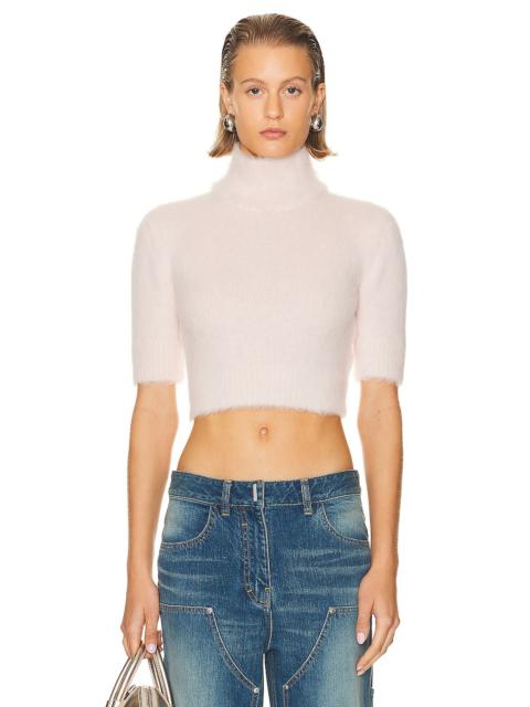 4G Tonal High Neck Cropped Sweater